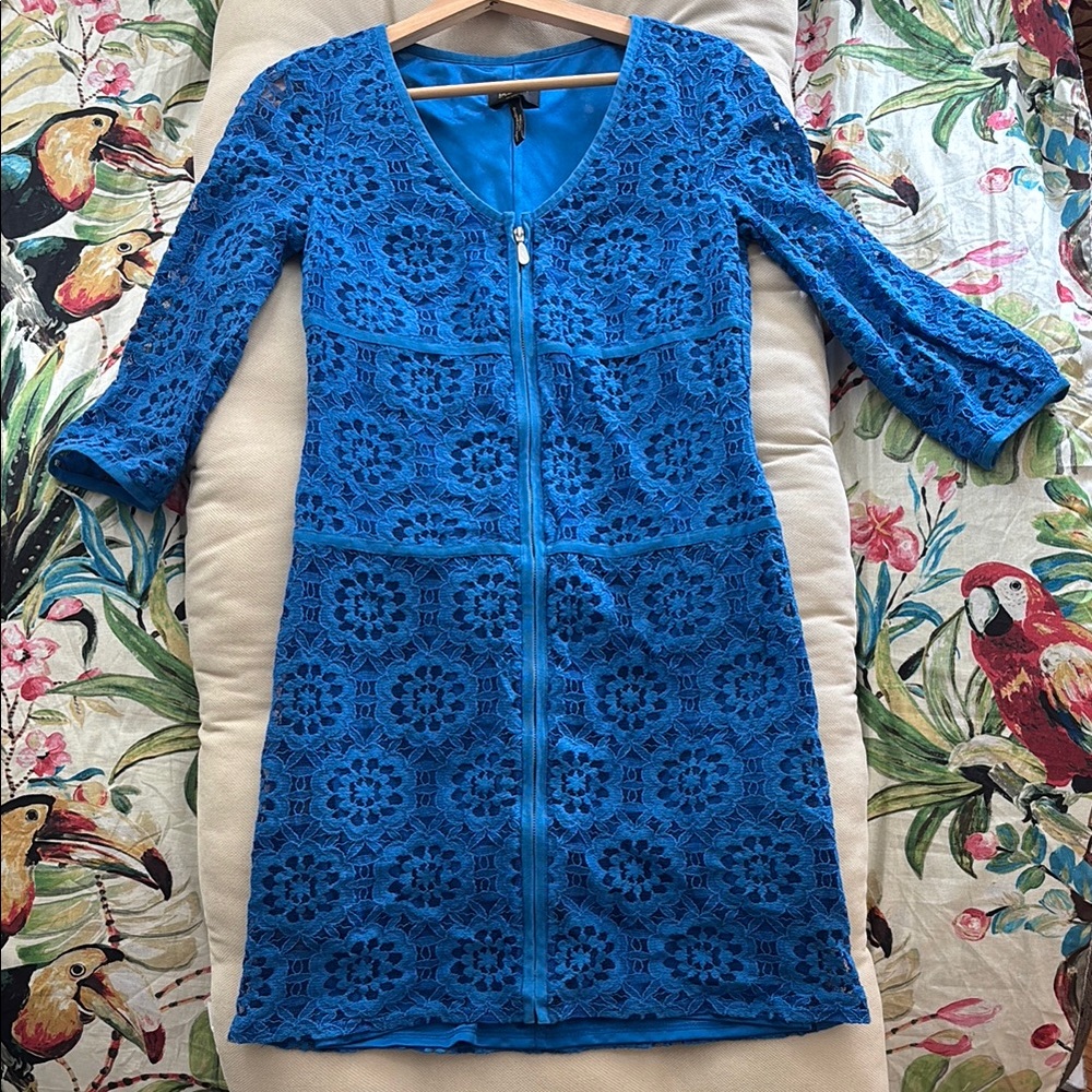 Laundry by Shelli Segal Blue Lace Dress
